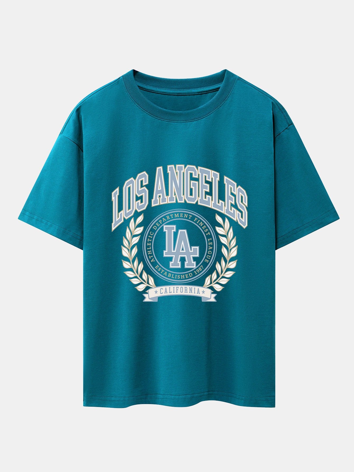 Los Angeles Varsity Print Heavy Weight Oversize T-Shirt
