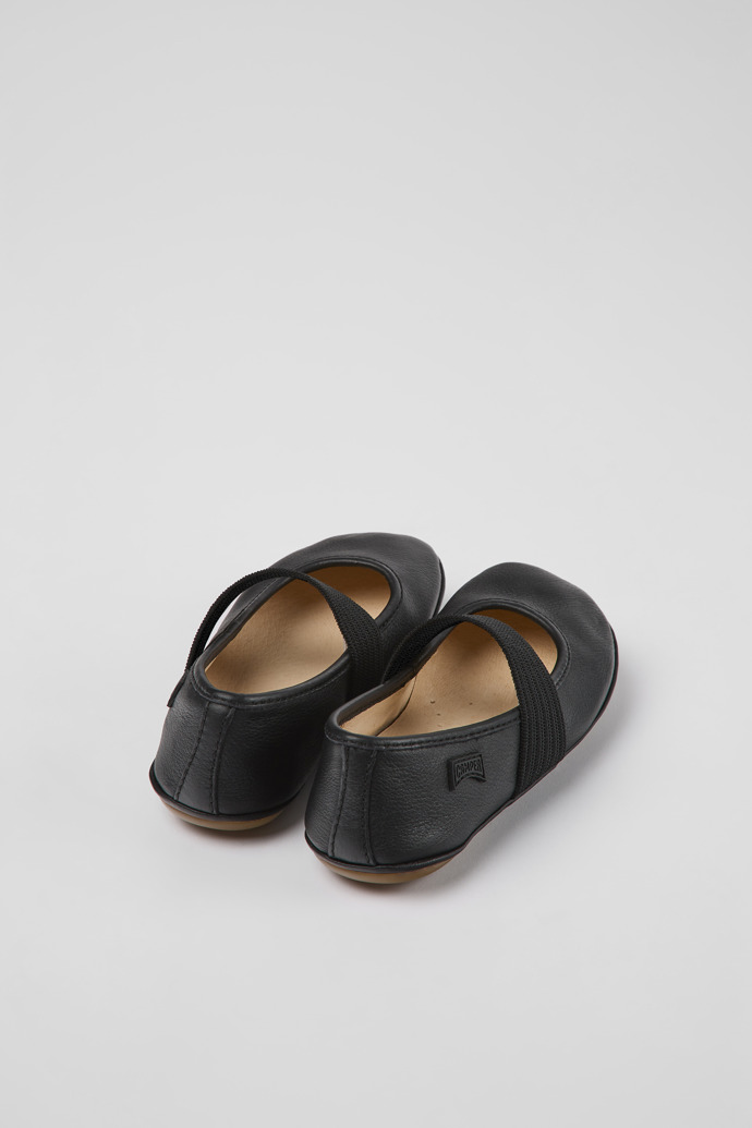 Right Black leather ballerinas for boys