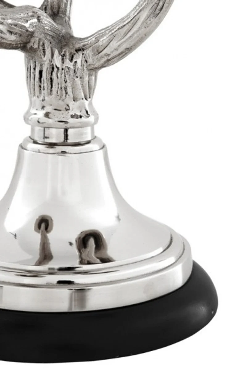 Casa Padrino luxury baroque candlestick antlers Nickel Finish