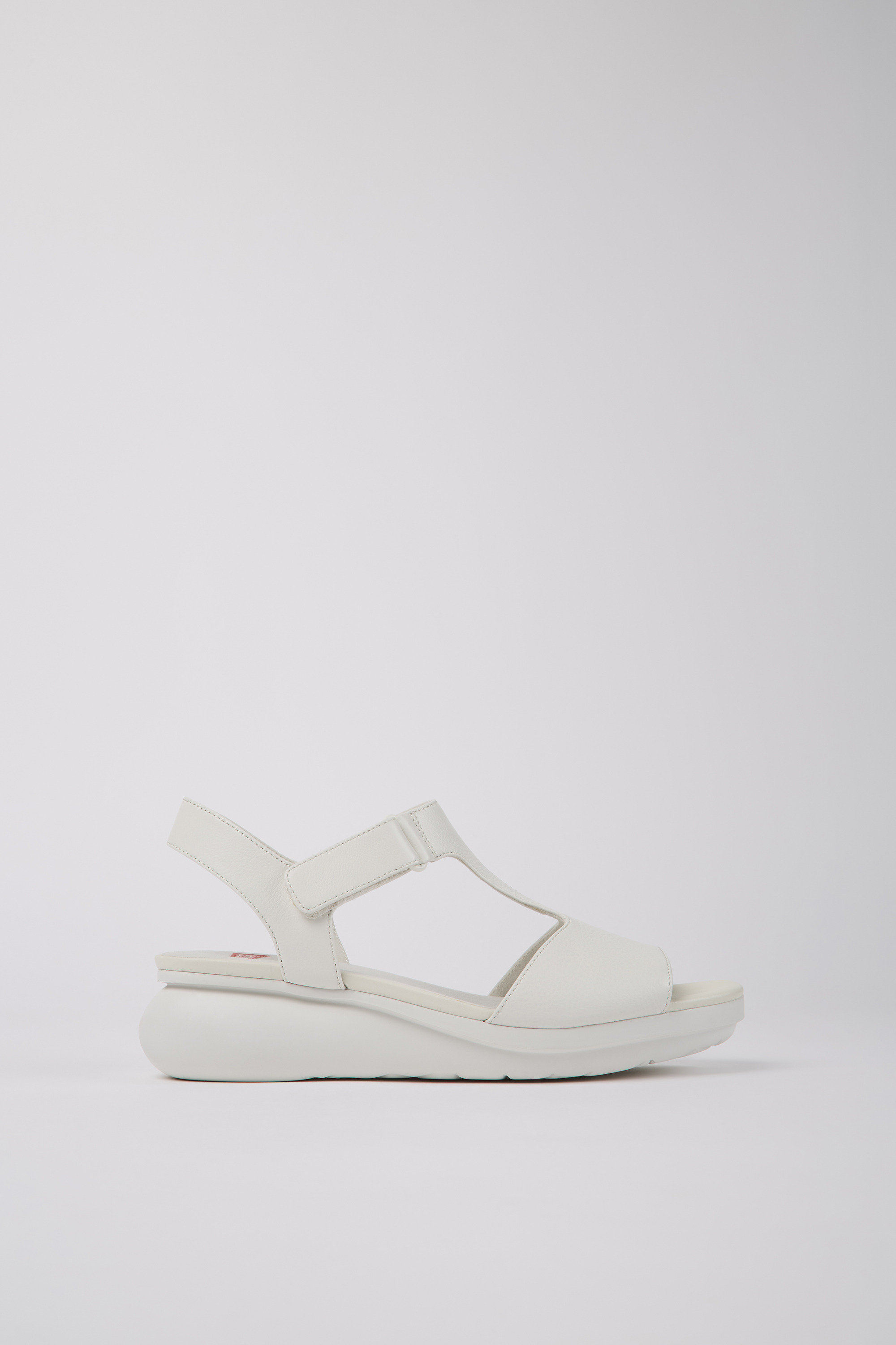 Balloon - White leather sandals for women