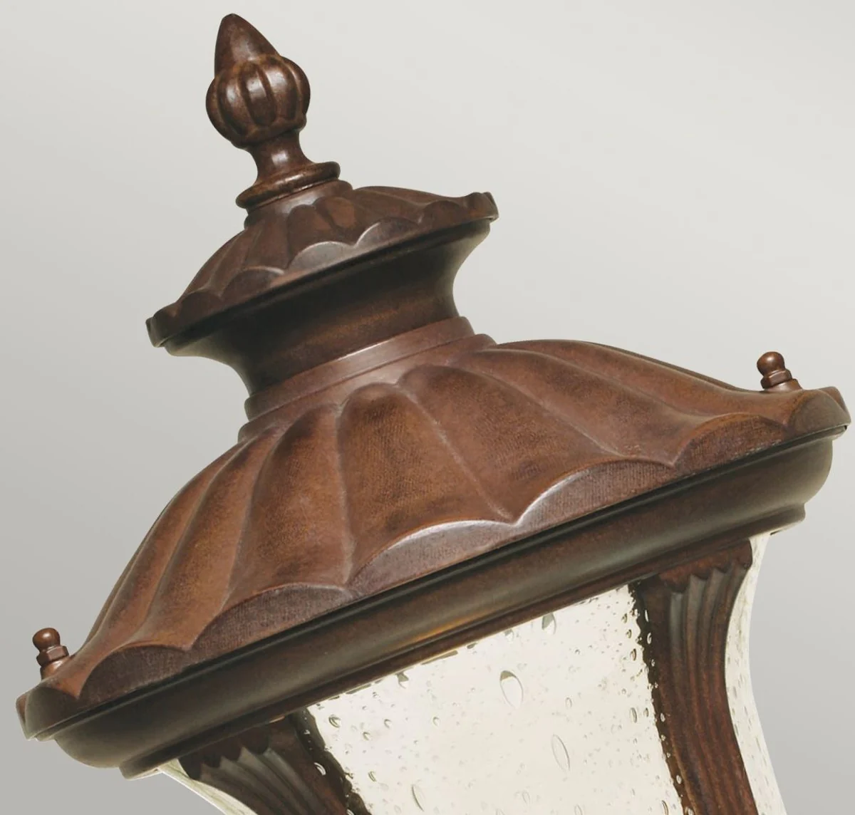 Casa Padrino lámpara de pedestal barroco óxido Ø 23,5 x A. 51 cm - Luz exterior resistente a la intemperie - Luz de jardín - Luz de patio - Luz exterior barroco - Iluminación exterior nostálgica