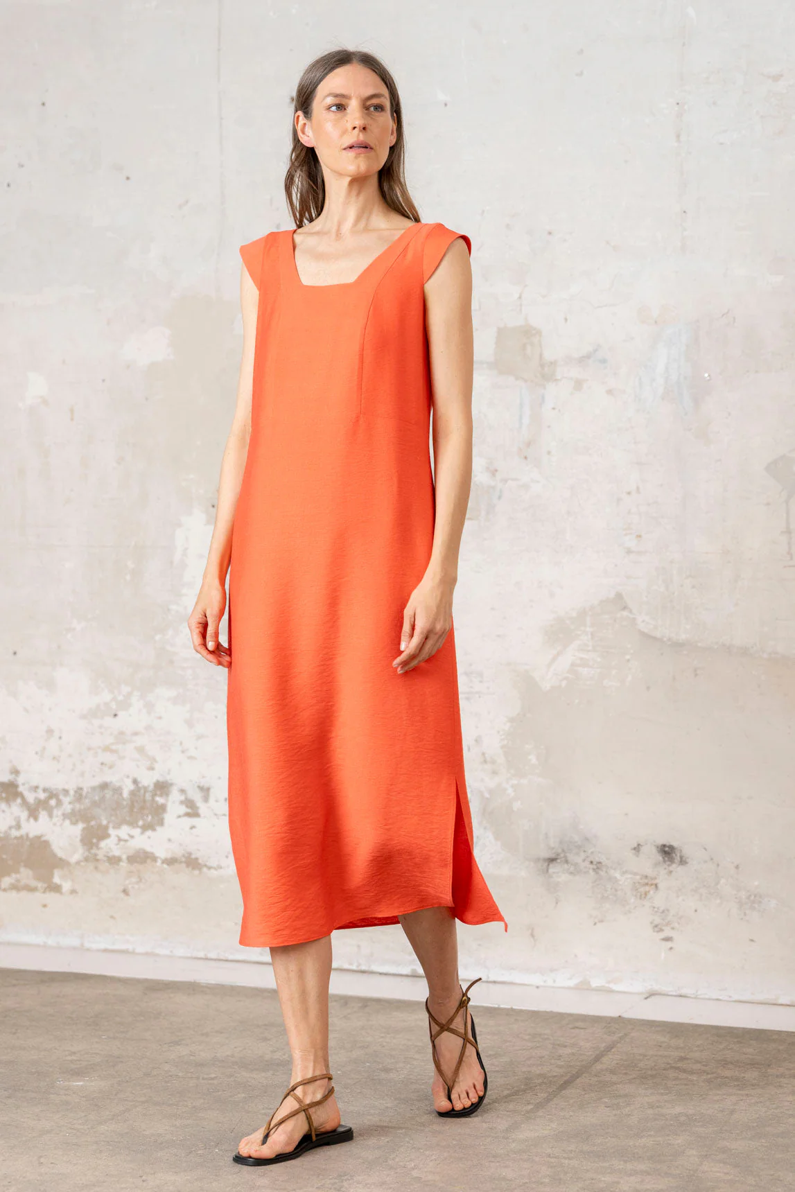 Rivera-spain Vestido Tissi coral