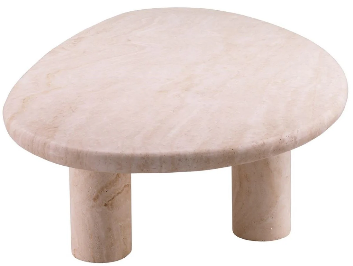 Casa Padrino mesa de centro de lujo beige 148 x 77 x A. 35,5 cm - Mesa de sal¨®n de piedra natural travertino - Muebles de sal¨®n - Muebles de travertino - Muebles de lujo - Interiores de lujo