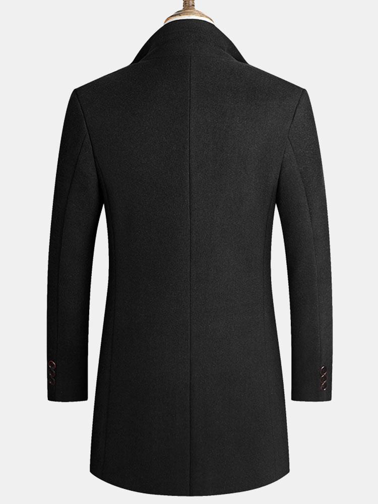 Lapel Woolen Overcoat