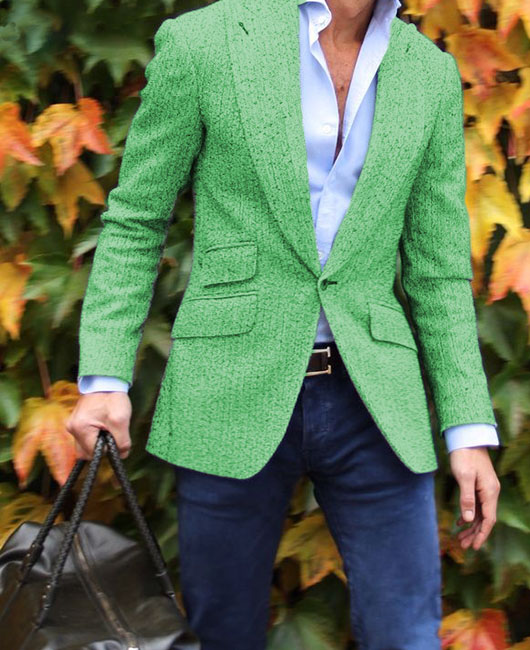 Daily Lapel Collar Pockets Design Single Breasted Blazer