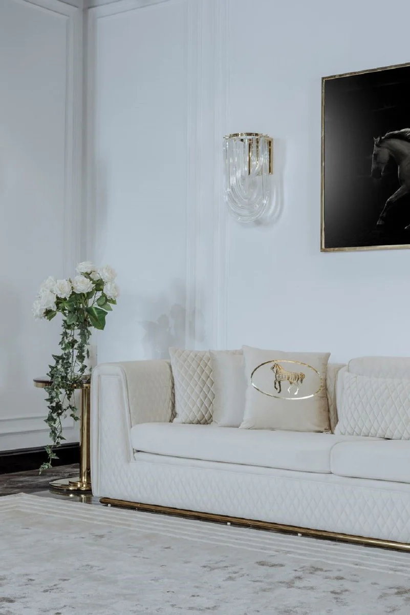 Casa Padrino Sof¨¢ de Lujo de Sal¨®n y Hotel Crema / Oro 260 cm