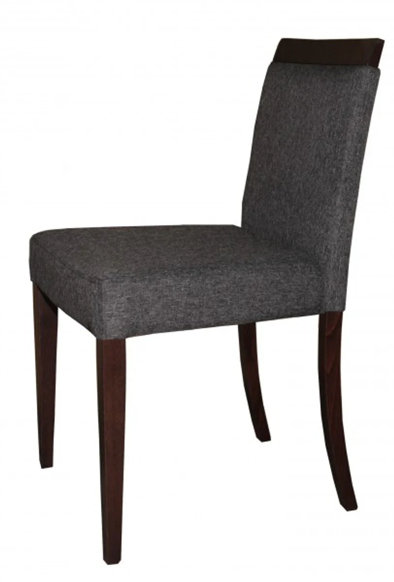 Casa Padrino Baroque Dinner Chair Black / Black - Furniture Restaurant Hotel