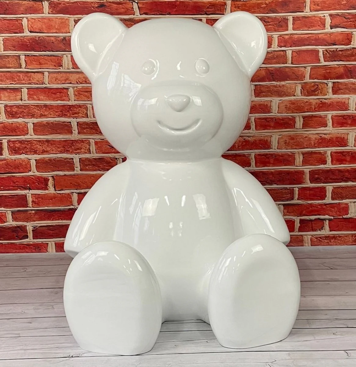 Casa Padrino figura decorativa XXL osito de peluche blanco A. 120 cm
