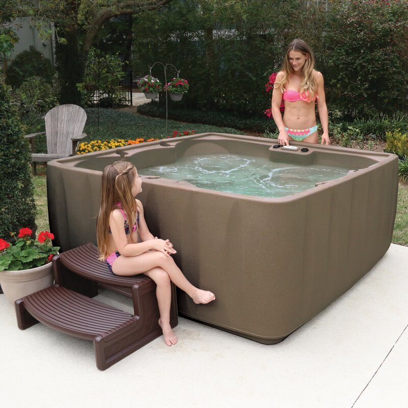 Aquarest Spas, Powered By Jacuzzi Pumps 6 - Person 29 - Jet Square Plug And Play Hot Tub with Ozonator