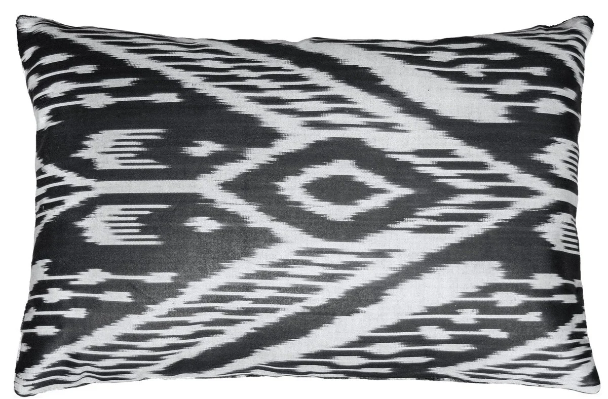 Casa Padrino coj¨ªn de lujo negro / blanco 60 x 40 cm - Accesorios de Decoraci¨®n de la Sala de Estar