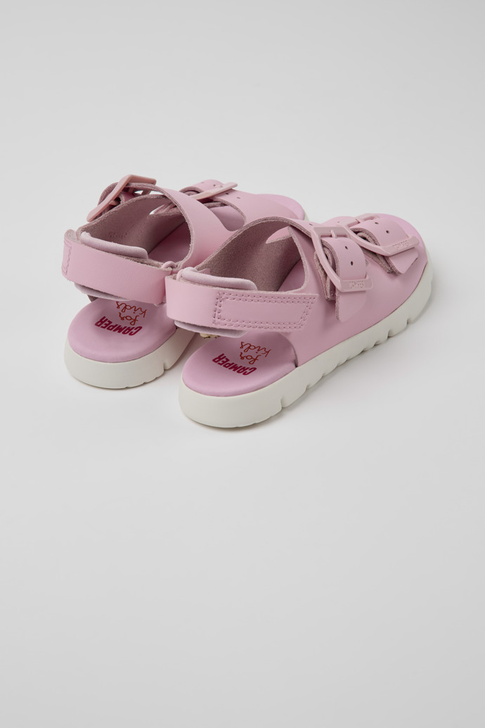 Caterpillar Pink leather sandals for children