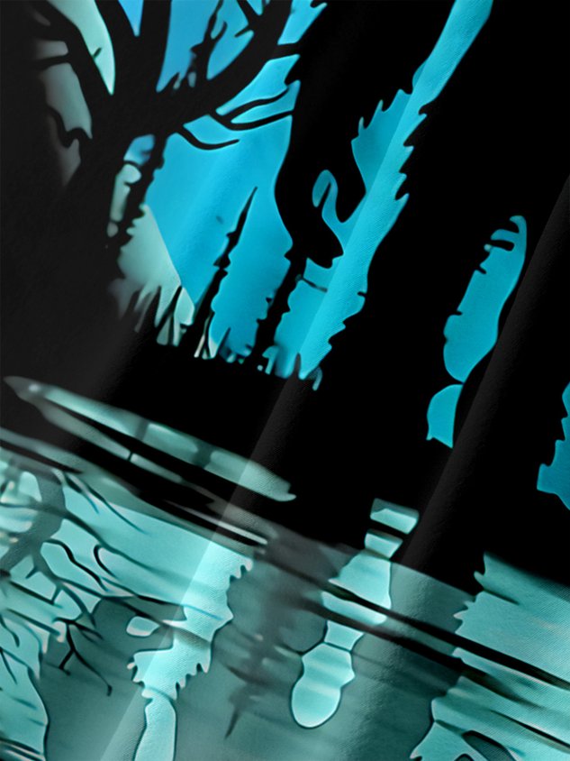 Bigfoot Alien Chest Pocket Short Sleeve Shirt