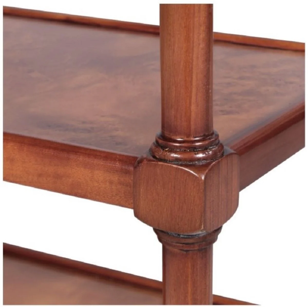 Casa Padrino Armario de Libros de Estilo Art Nouveau de Lujo Marr¨®n / Marr¨®n Oscuro 81 x 40 x H. 182 cm - Armario con Ruedas y 2 Cajones