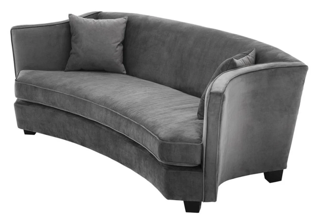Casa Padrino sofá de lujo gris 226 x 110 x H. 74 cm - muebles de sala de lujo