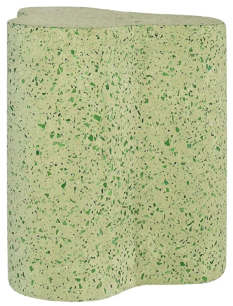 Casa Padrino mesa auxiliar / taburete de piedra natural de terrazo de lujo verde 41,5 x 41,5 x A. 45 cm - Muebles de sal¨®n - Muebles de hotel - Muebles de piedra natural - Muebles de lujo