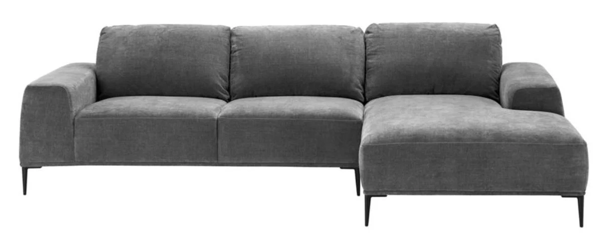 Casa Padrino sof¨¢ esquinero sal¨®n de lujo gris / negro 285 x 164 x H. 80 cm - Sof¨¢ de la Sala de Estar