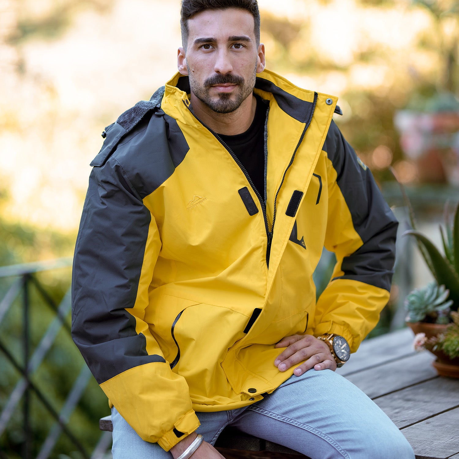 Men's Winter Jacket Water Repellent Ski Snow Jacket Warm Fleece Coat Parka Raincoats With Multi-Pockets