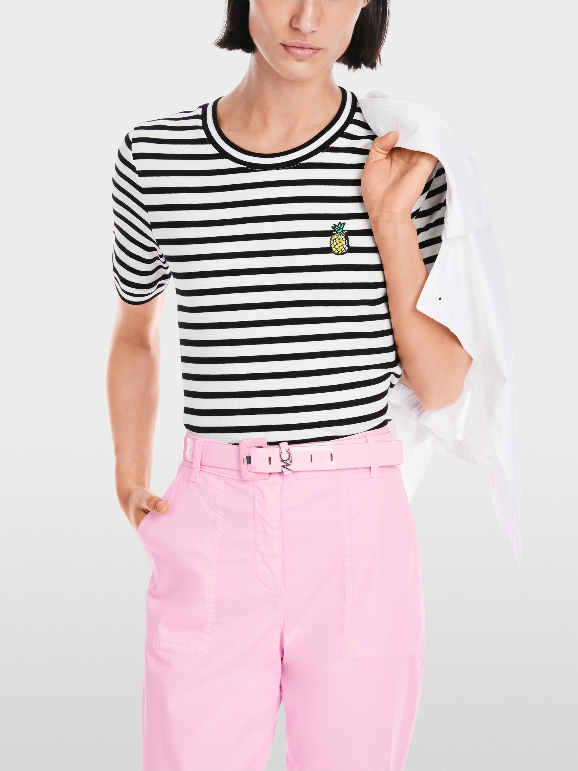 Marc-Cain Striped ribbed T-shirt