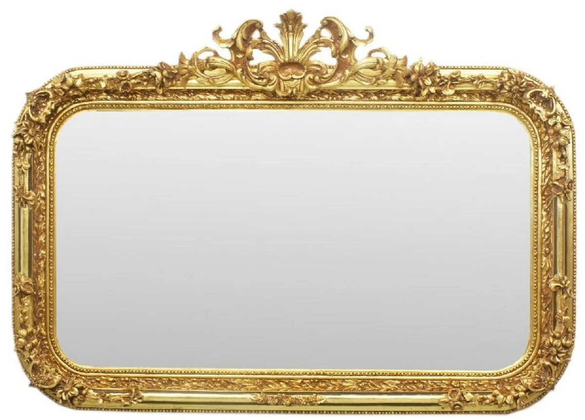 Casa Padrino espejo barroco oro 140 x A. 95 cm - Espejo de pared hecho a mano de estilo antiguo - Espejo de armario - Espejo de sal¨®n - Muebles Barrocos