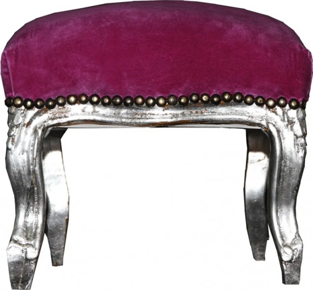 Escabel barroco p¨²rpura / plata