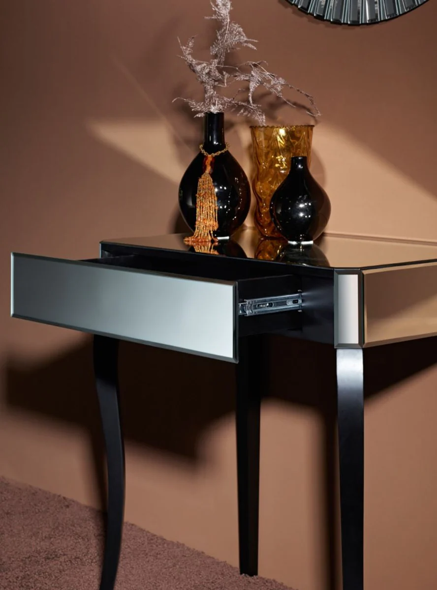 Casa Padrino mesa auxiliar de espejo de lujo con cajón 71 x 41 x H. 76 cm - Muebles de Hotel