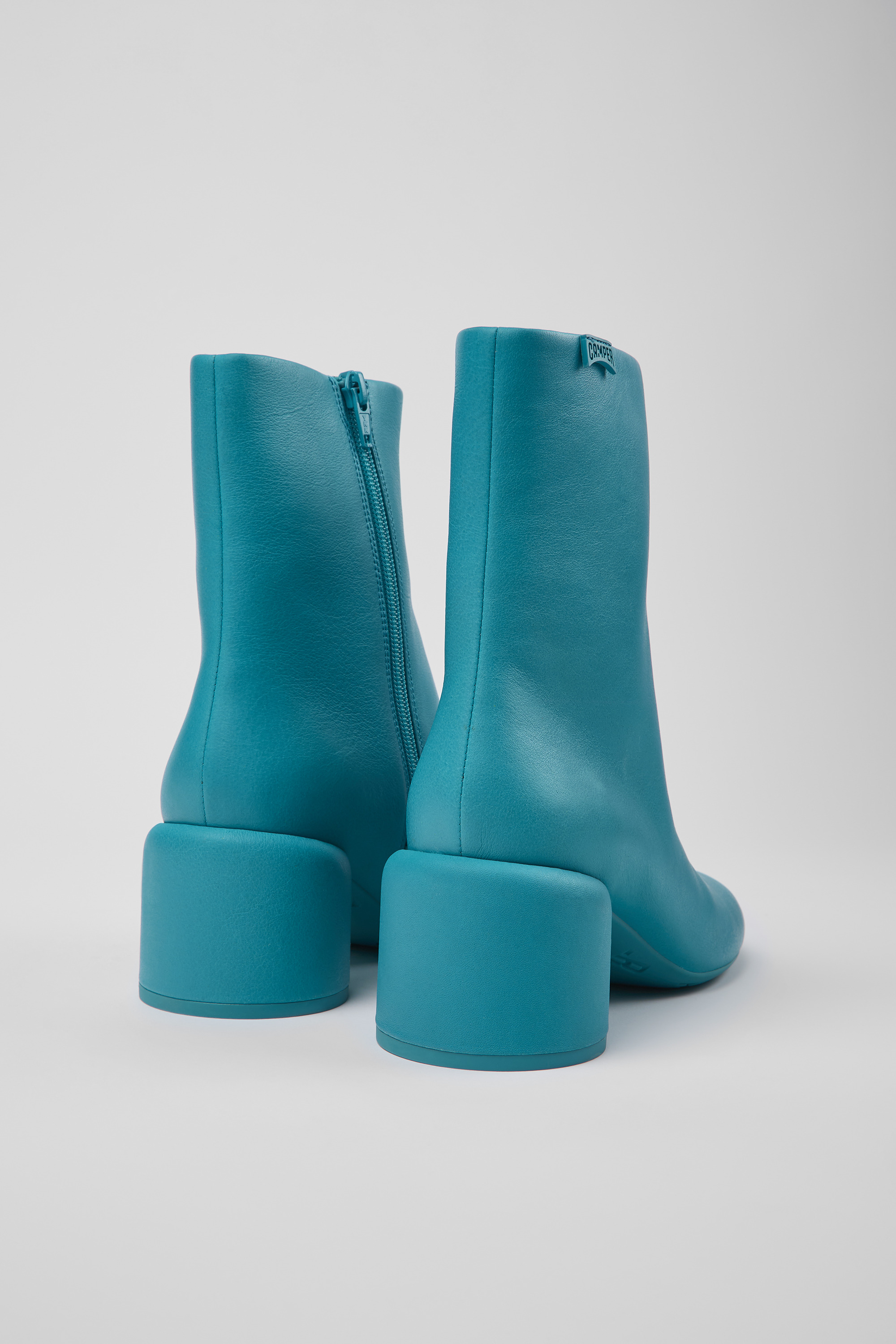 Niki - Blue leather boots for women