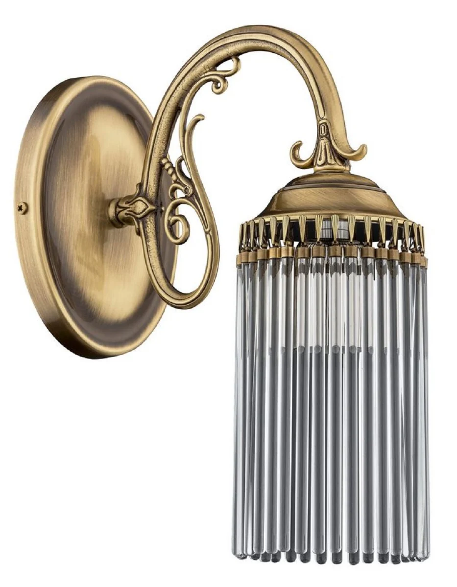 Casa Padrino l¨¢mpara de pared barroco de lujo lat¨®n con p¨¢tina A. 33 cm