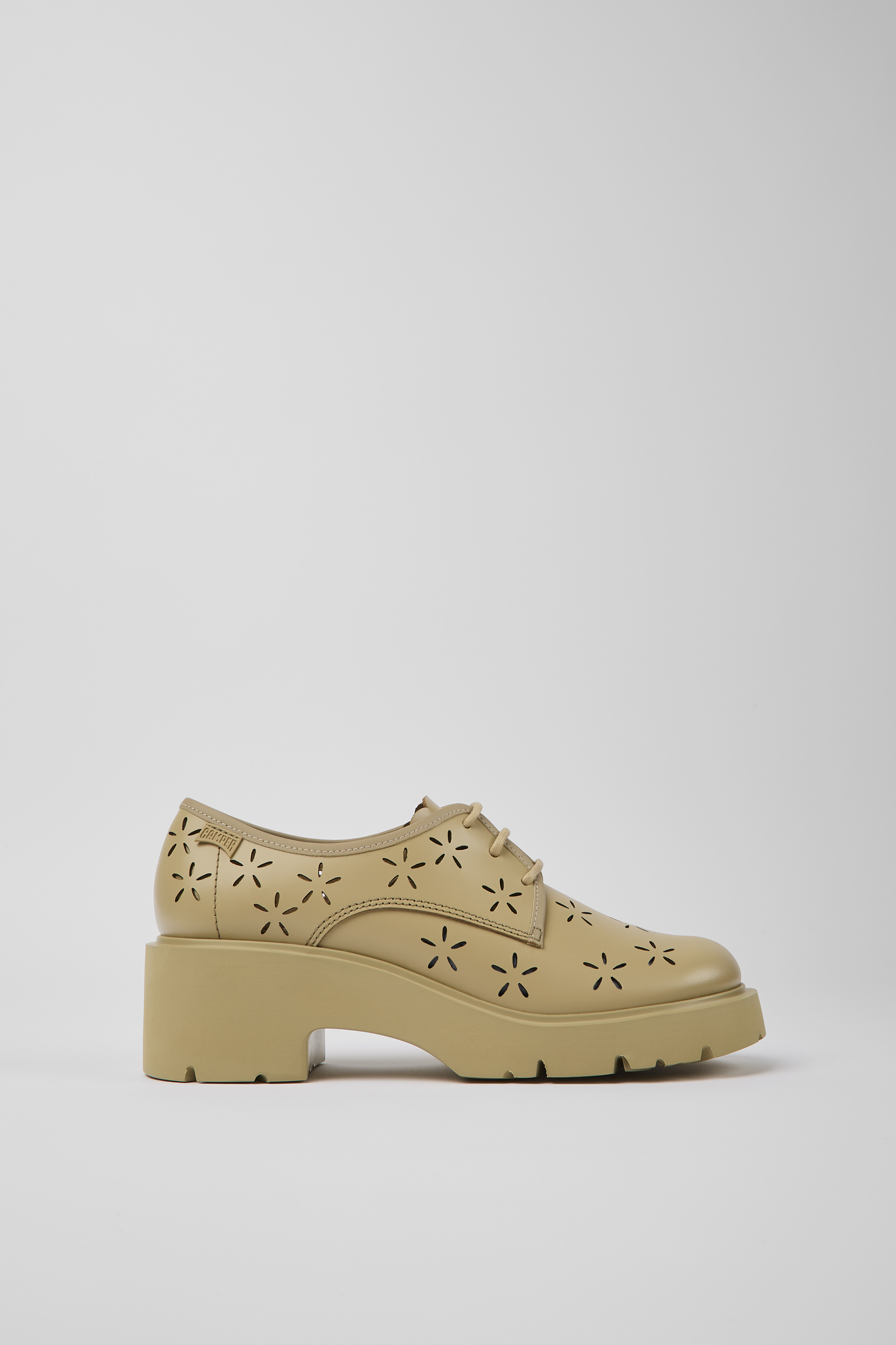 Milah - Beige leather shoes for women