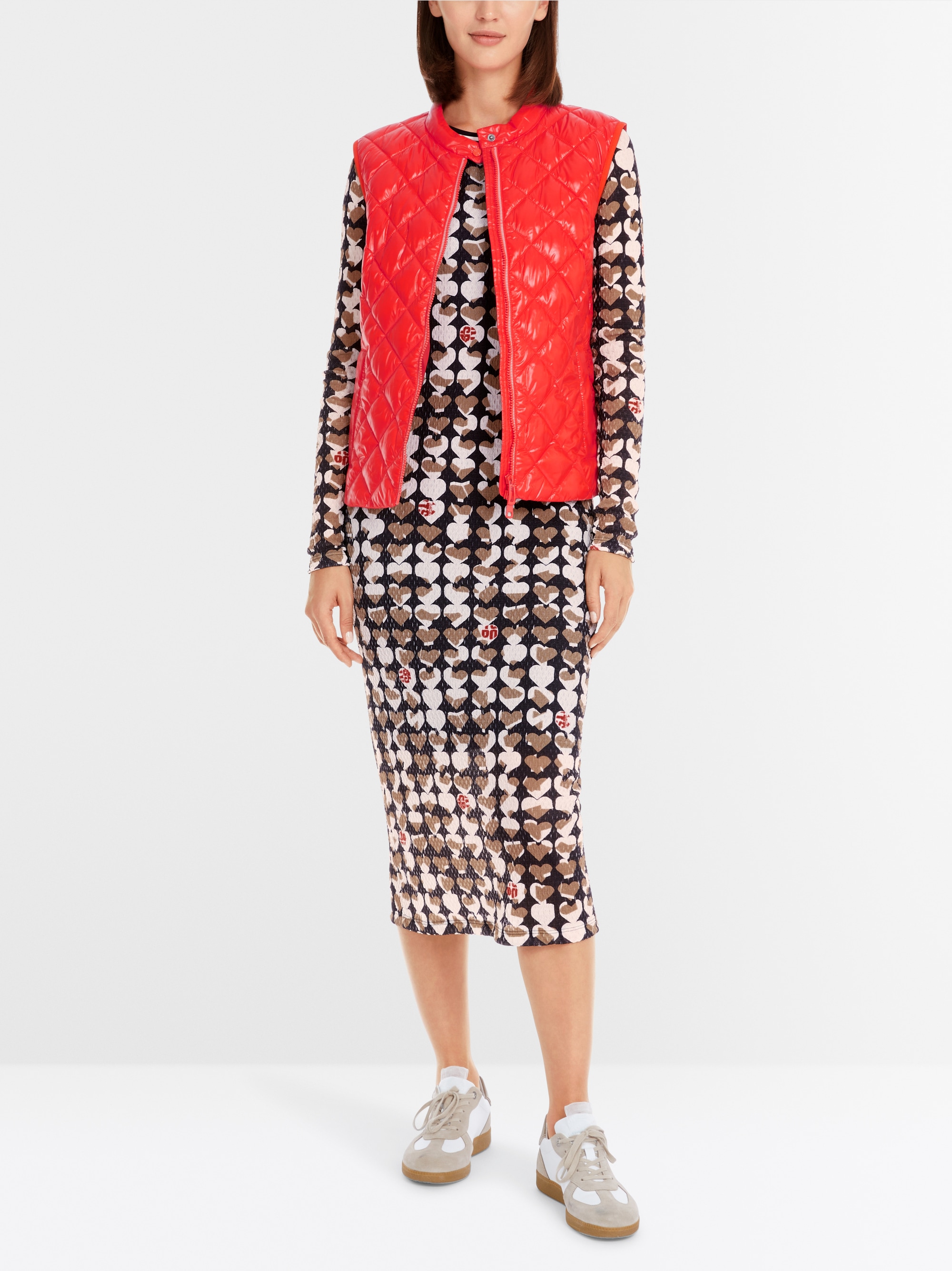 Marc-Cain Slim midi dress with all-over print