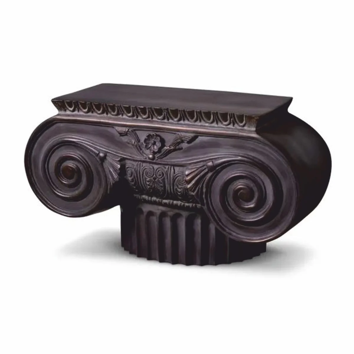 Casa Padrino objeto decorativo de metal barroco de lujo cabezal de columna bronce 48,5 cm