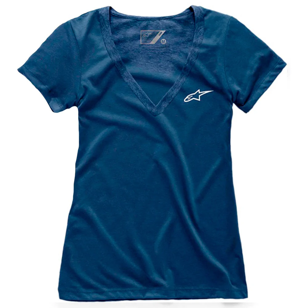 CAMISETA ALPINESTARS AGELESS V-NECK MUJER AZUL