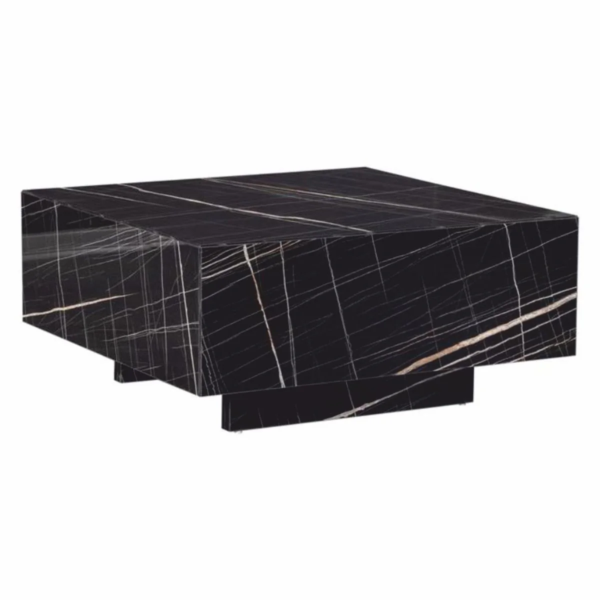 Casa Padrino mesa de centro de lujo con aspecto de m¨¢rmol negro 104 cm - Muebles de sal¨®n