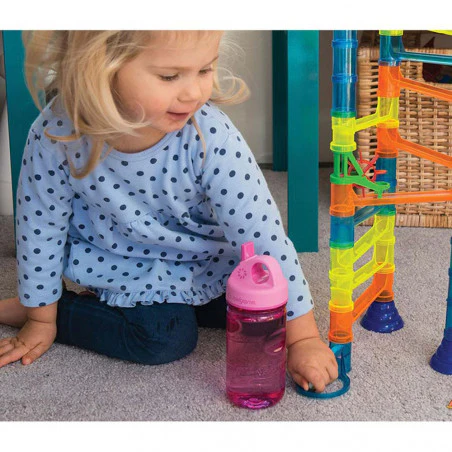 Nalgene Grip'n Gulp rosa 375 ml – Botella cantimplora para niños