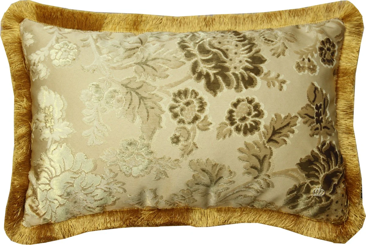 Almohada de lujo Pomp??s de Casa Padrino de Harald Gl??ckler Elegance Collection patr¨®n barroco oro / oro 35 x 55 cm - almohada de lujo