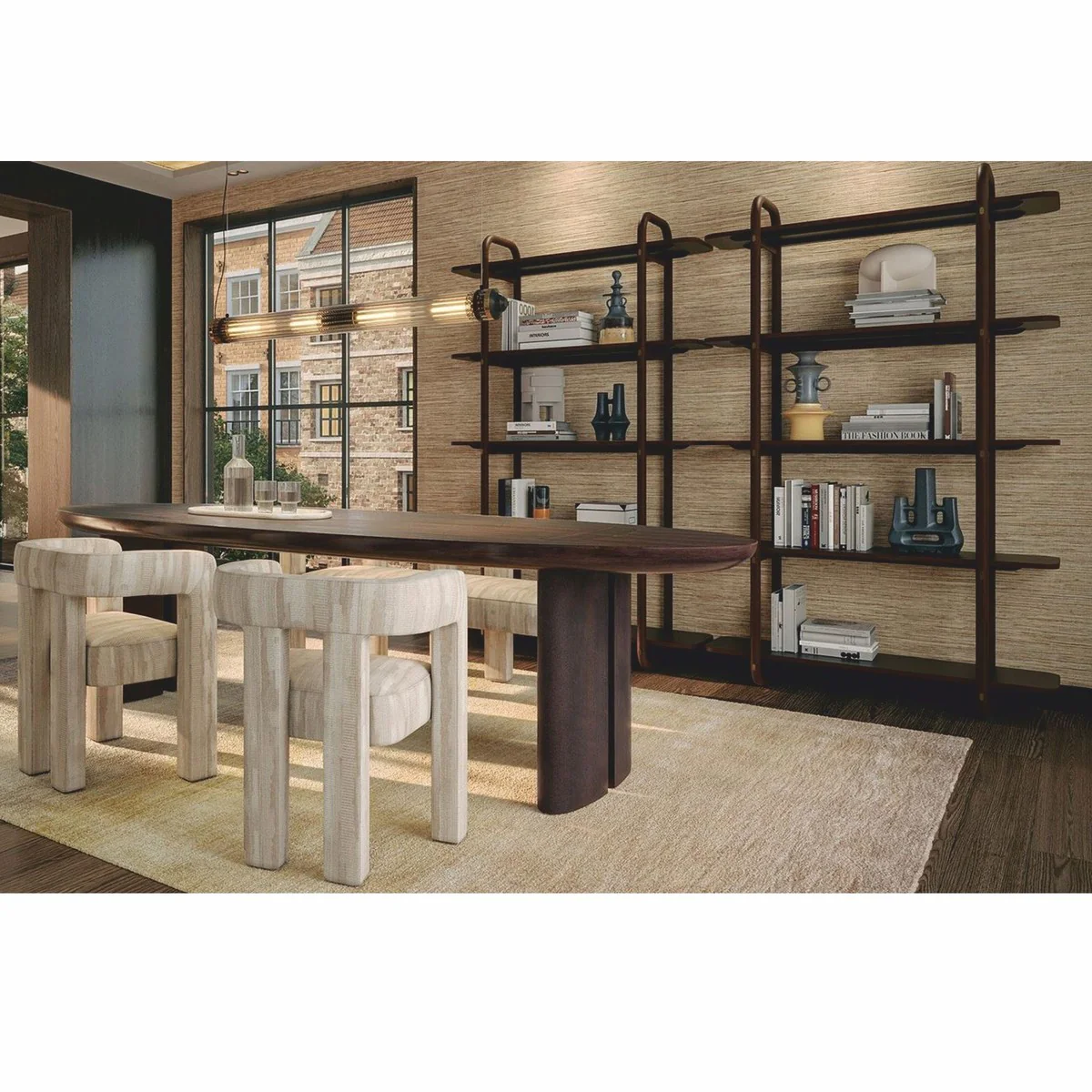 Casa Padrino armario de estanter¨ªa de lujo de caoba marr¨®n 120 x Al. 210 cm - Muebles de lujo