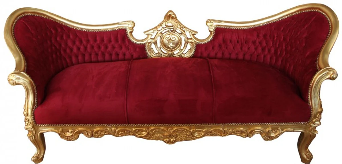 Baroque sofa Vampire Bordeaux/Gold- Limited Edition - Lounge Couch
