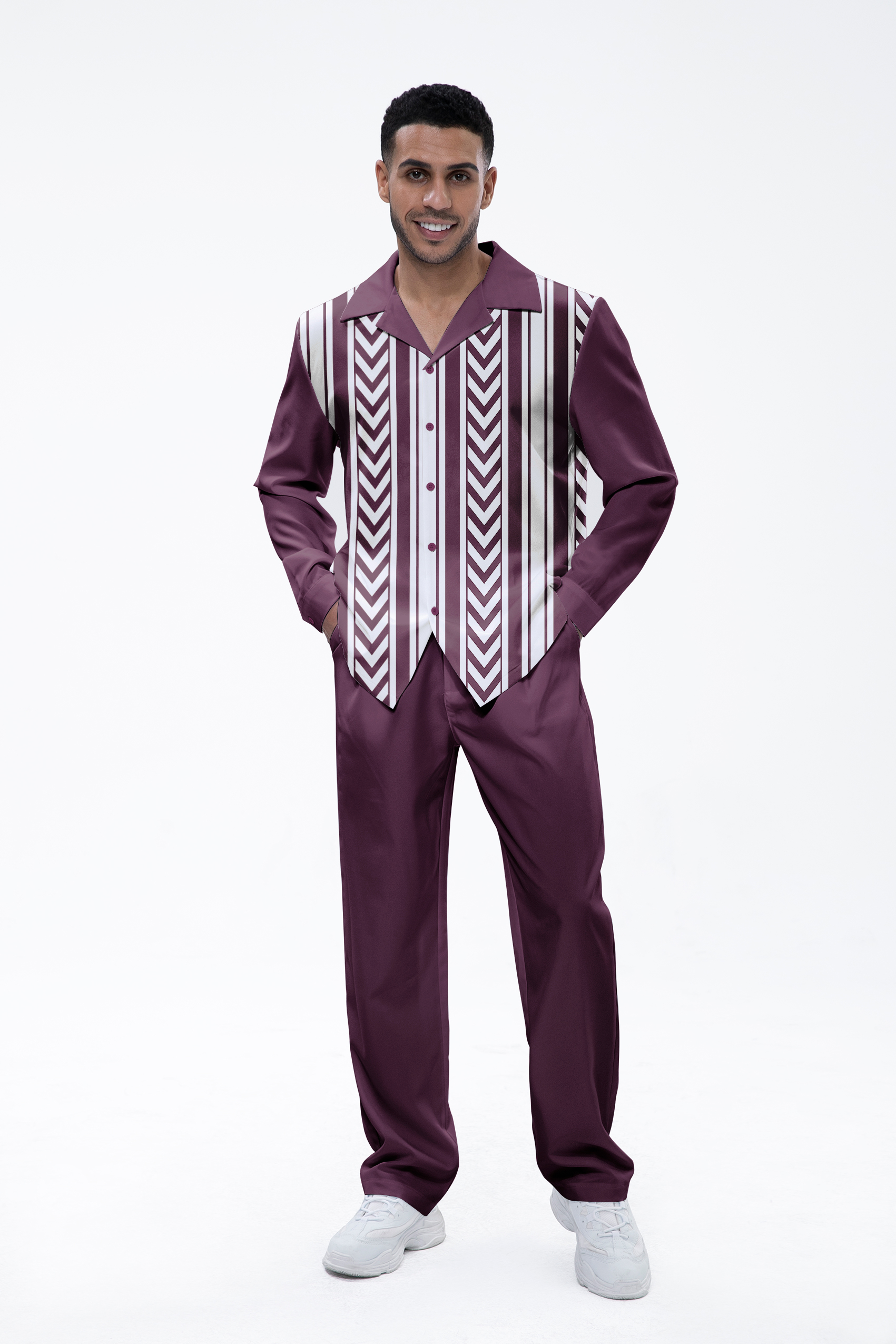 Purple Arrows Long Sleeve Shirt Walking Set