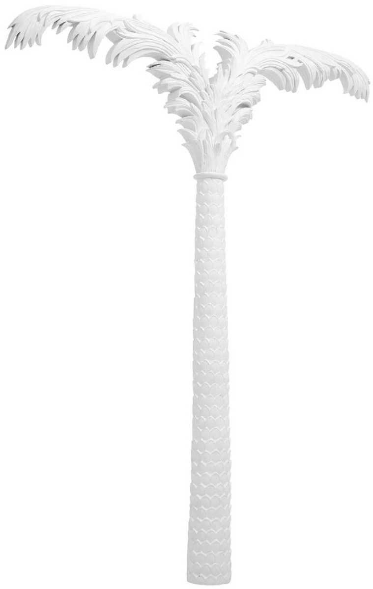 Casa Padrino decoración de pared de lujo palmera blanco mate 260 x A. 260 cm - Palmera de Resina - Accesorios de Decoración de Lujo
