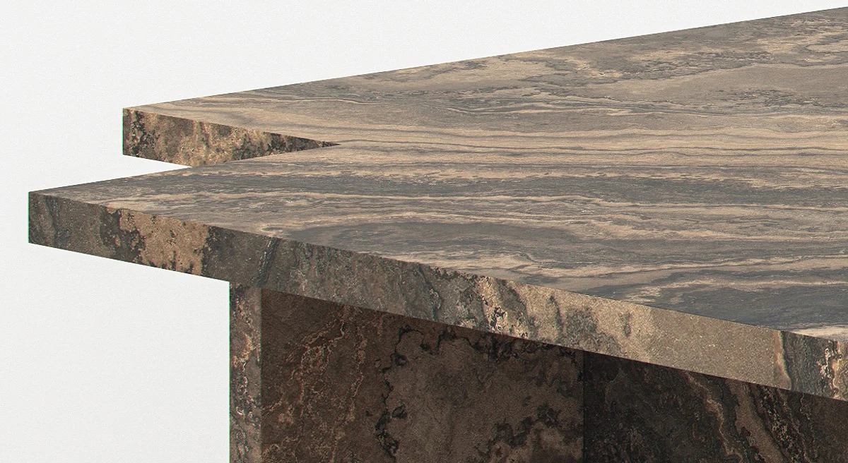 Casa Padrino mesa de centro de m¨¢rmol de lujo beige / gris / negro 95 x 95 x A. 35 cm - Mesa de sal¨®n noble hecha de m¨¢rmol de Eramosa de alta calidad - Muebles de sal¨®n de lujo