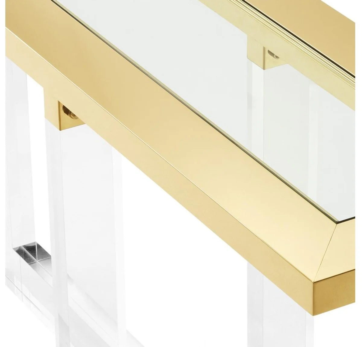 Casa Padrino Consola Oro 140 x 45 x H. 78 cm - Muebles de Lujo