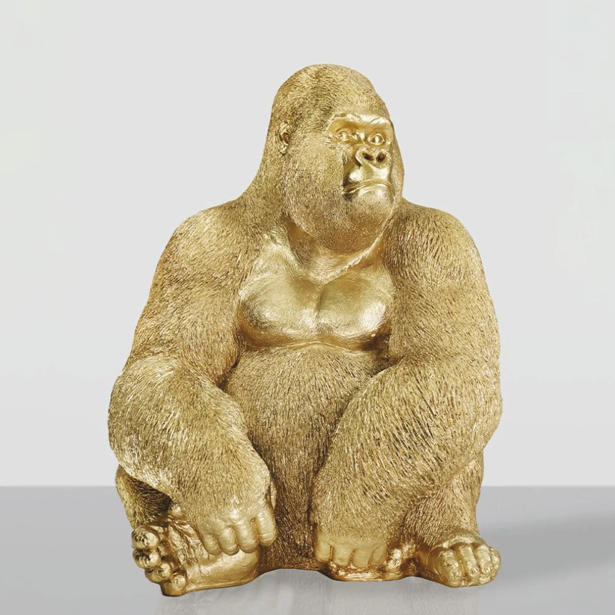 Casa Padrino escultura decorativa mono gorila oro A. 75 cm - Figura decorativa