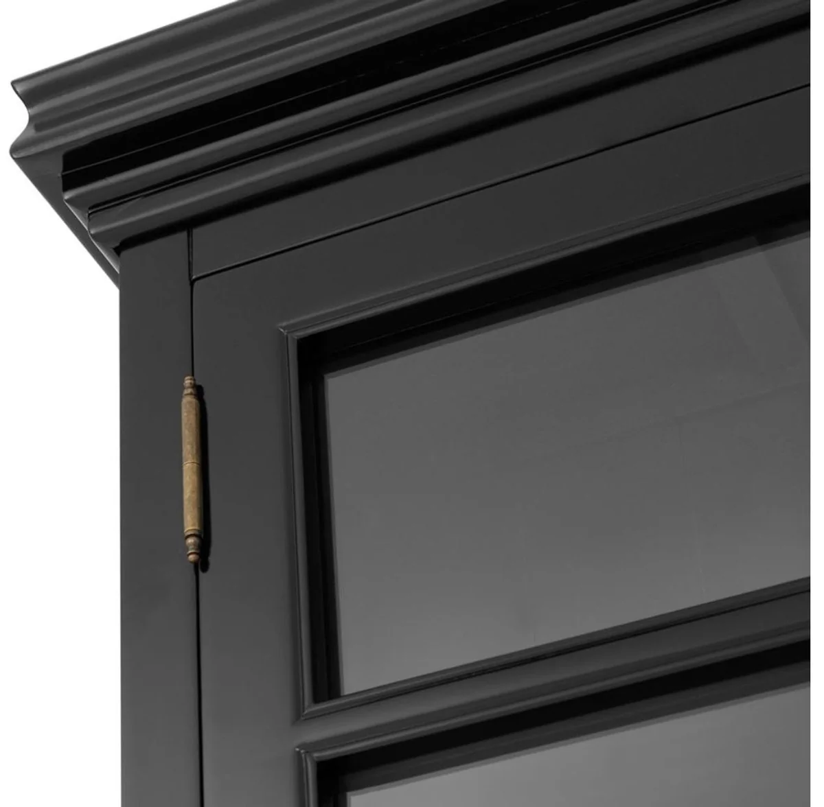 Casa Padrino Gabinete de Sala de Lujo Negro 90 x 38 x H. 230 cm - Edición Limitada