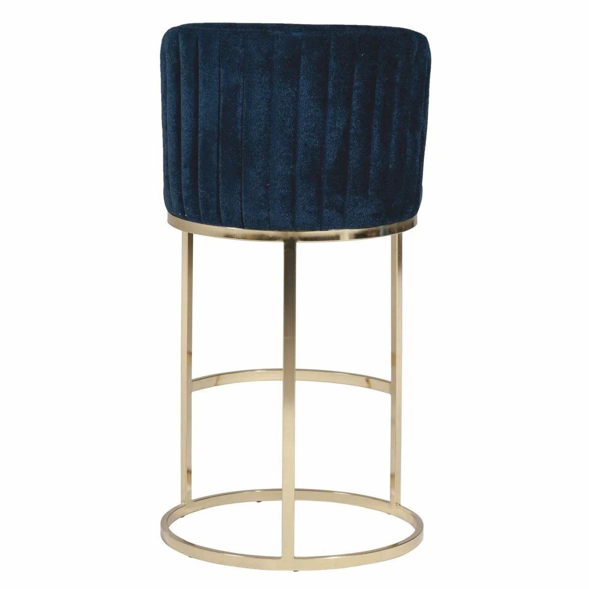 Casa Padrino conjunto de 6 sillas de bar de lujo azul oscuro / oro A. 110 cm - Muebles de bar