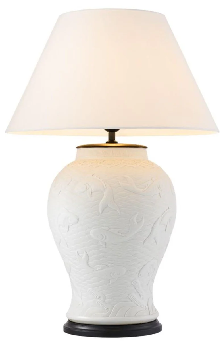 Casa Padrino luz de mesa de porcelana de lujo blanco - edici¨®n limitada