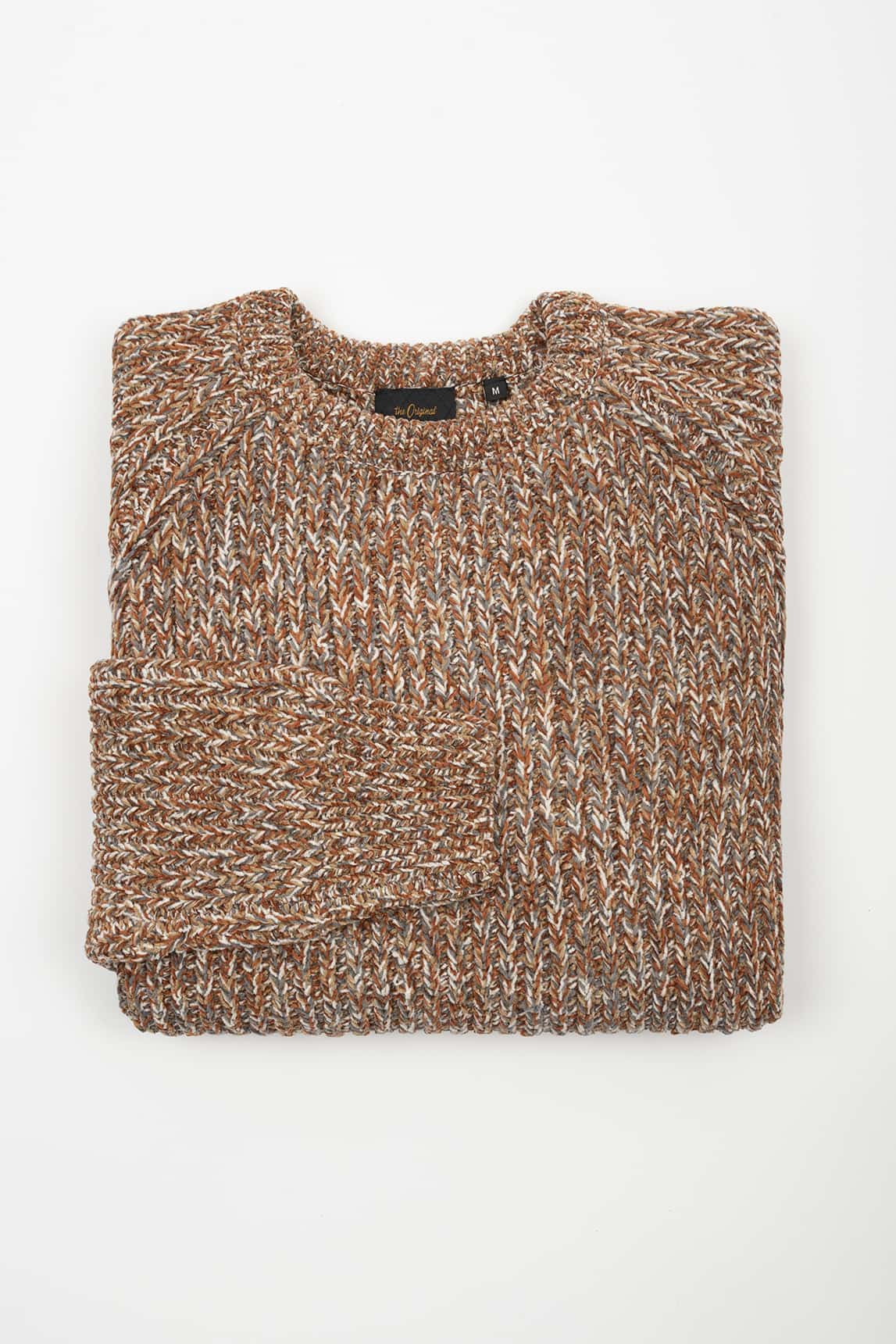 Rivera-spain Jersey Superior marrón jaspeado punto grueso