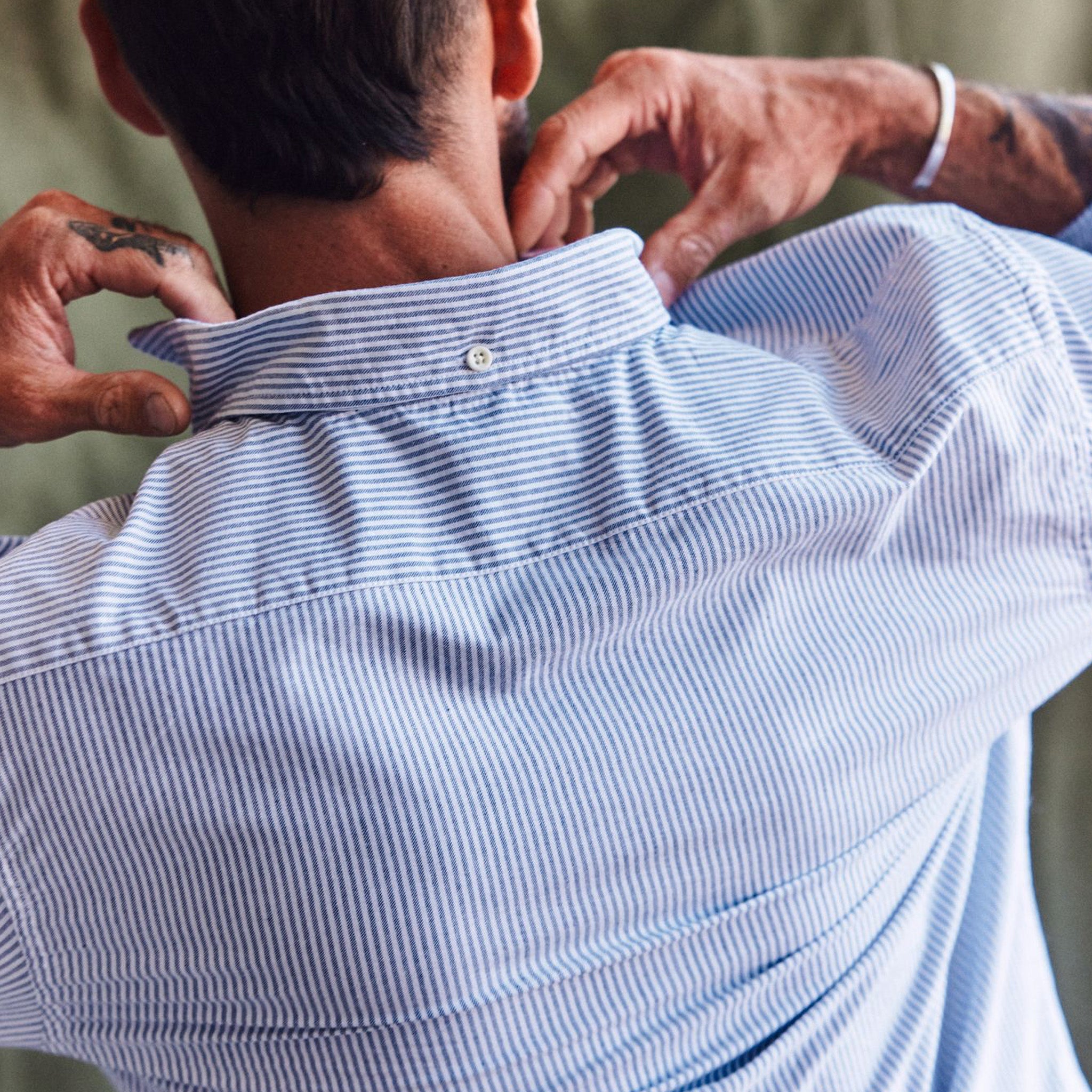 The Jack in Navy University Stripe Everyday Oxford
