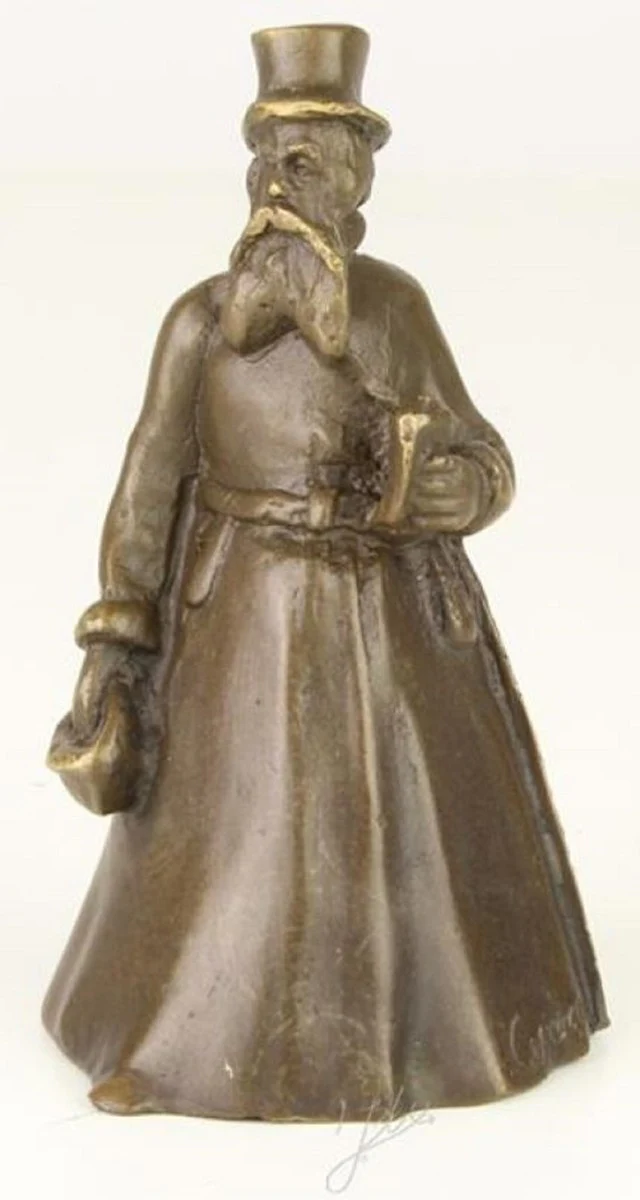 Casa Padrino Campana de Mesa Art Nouveau Caballero Bronce / Oro 5,5 x 5,5 x H. 9,9 cm - Campana de Servicio Campana - Accesorios de Hosteler¨ªa