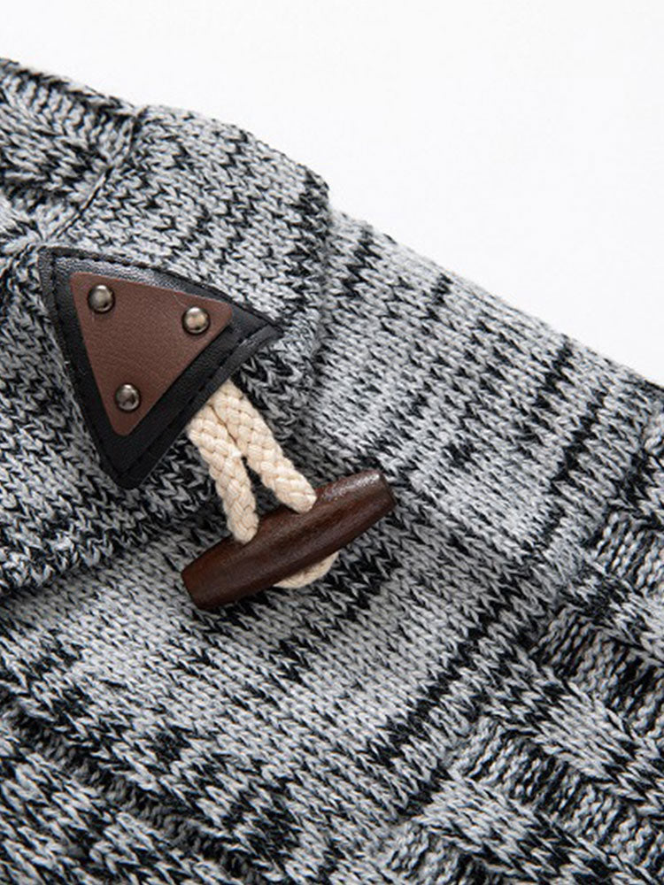 Horn Button Hooded Sweater
