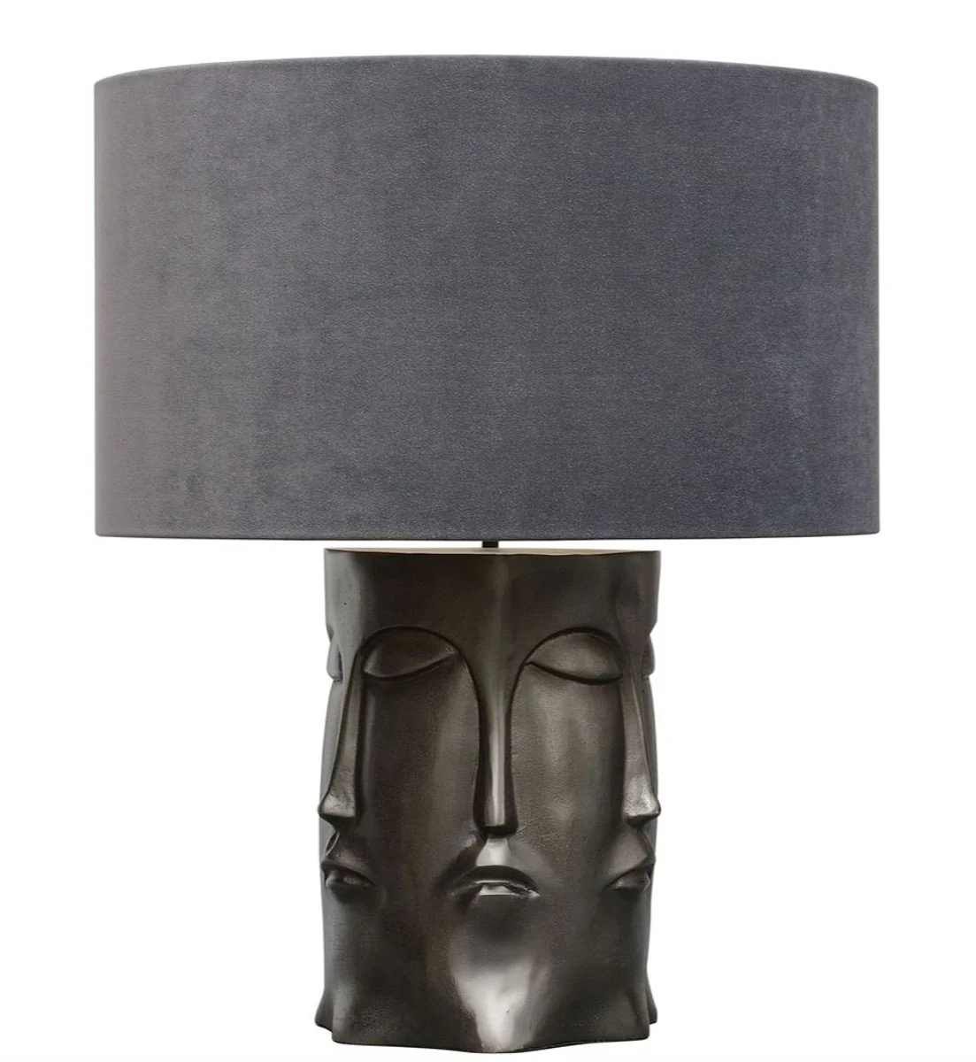 Casa Padrino l¨¢mpara de mesa de lujo en bronce negro con pantalla de color antracita 60 x H. 73 cm - L¨¢mparas de Restaurante del Hotel