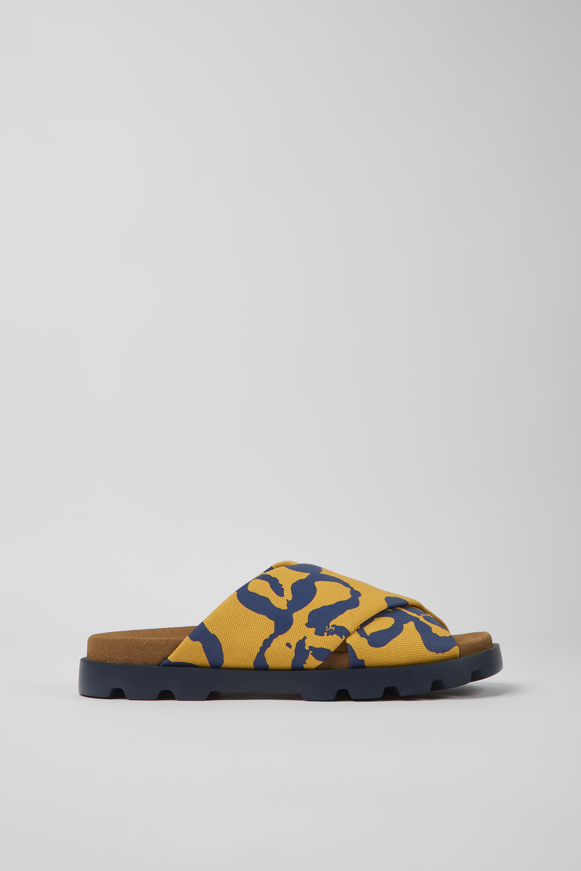 Brutus Sandal - Orange and blue recycled cotton sandals for men